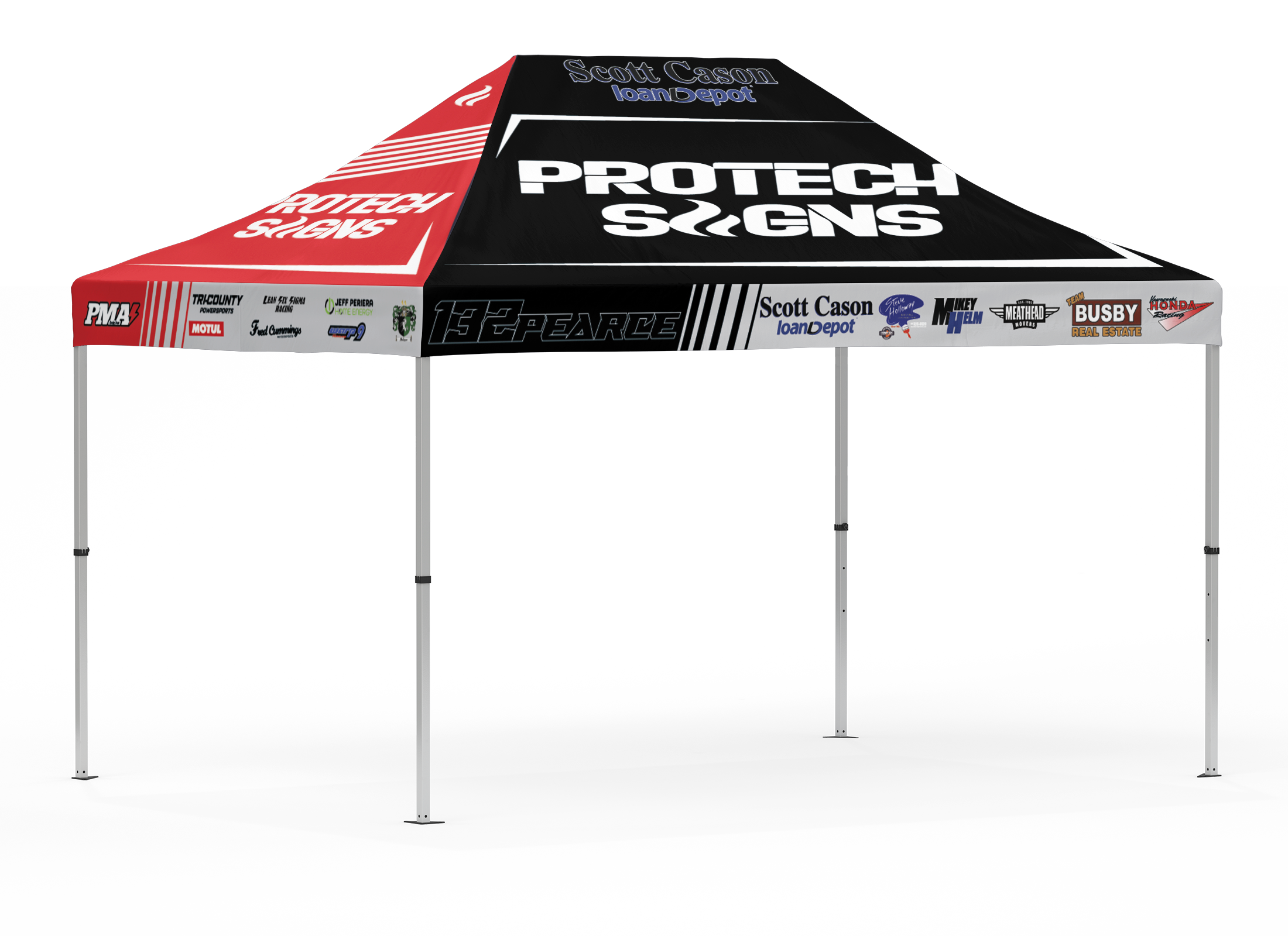 Caopy Rental Sign Example 10FT X 15FT Custom Canopy – Pro Tech Signs